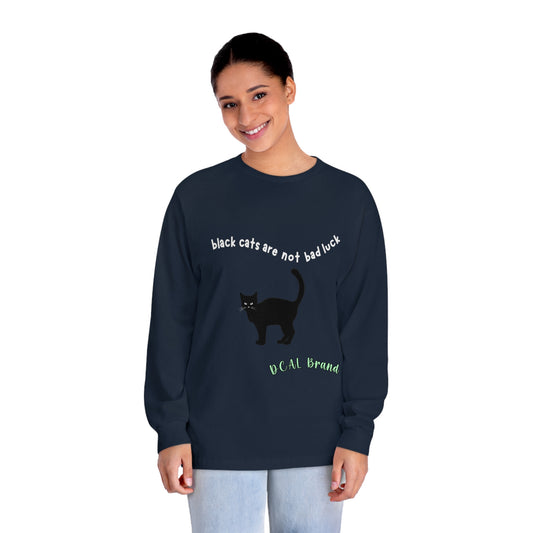 DCAL Meow Collection "Black cats are not bad luck" Unisex Classic Long Sleeve T-Shirt