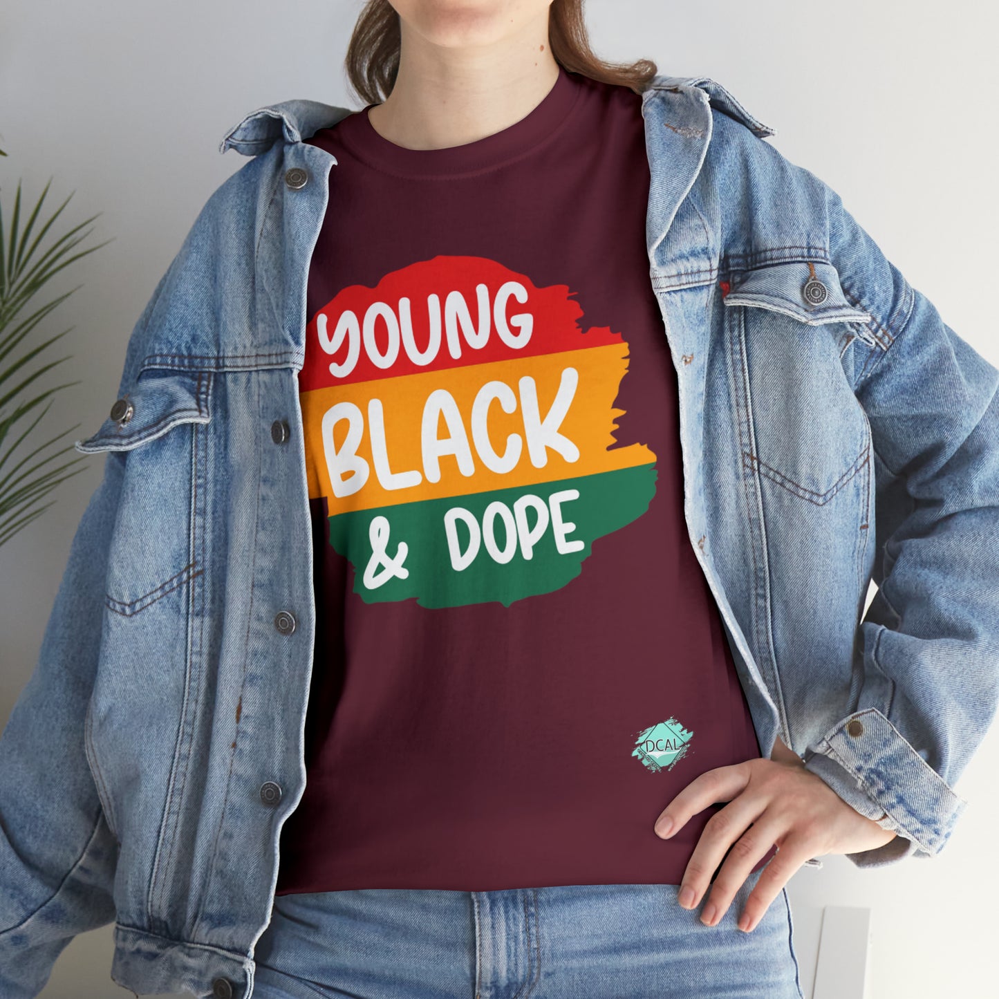 DCAL Juneteenth "Young Black and Dope" Unisex Heavy Cotton Tee