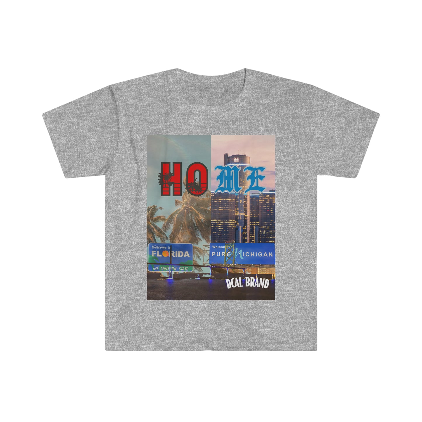 DCAL Graphic Tees "Michigan and Florida" Unisex Softstyle T-Shirt