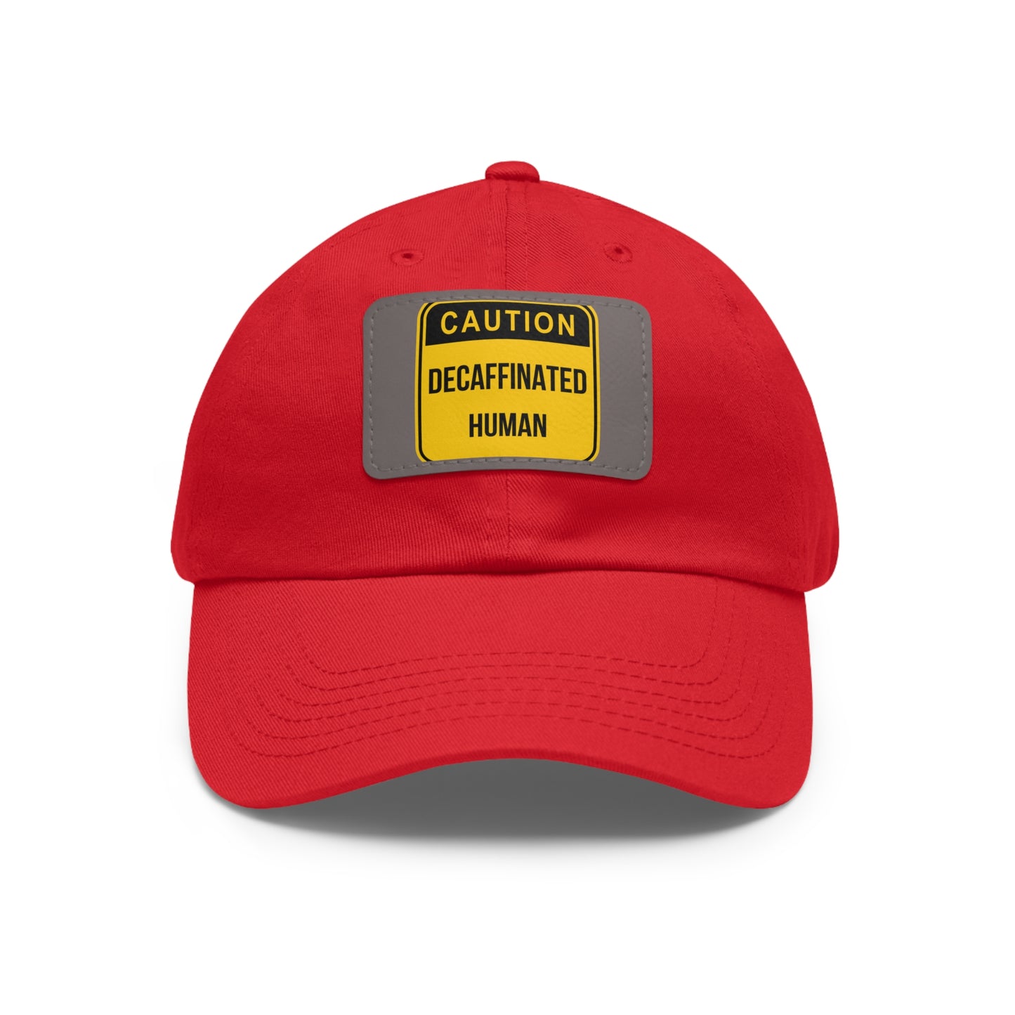 DCAL Accessories "Decaffeinated Human"  Hat with Leather Patch (Rectangle)