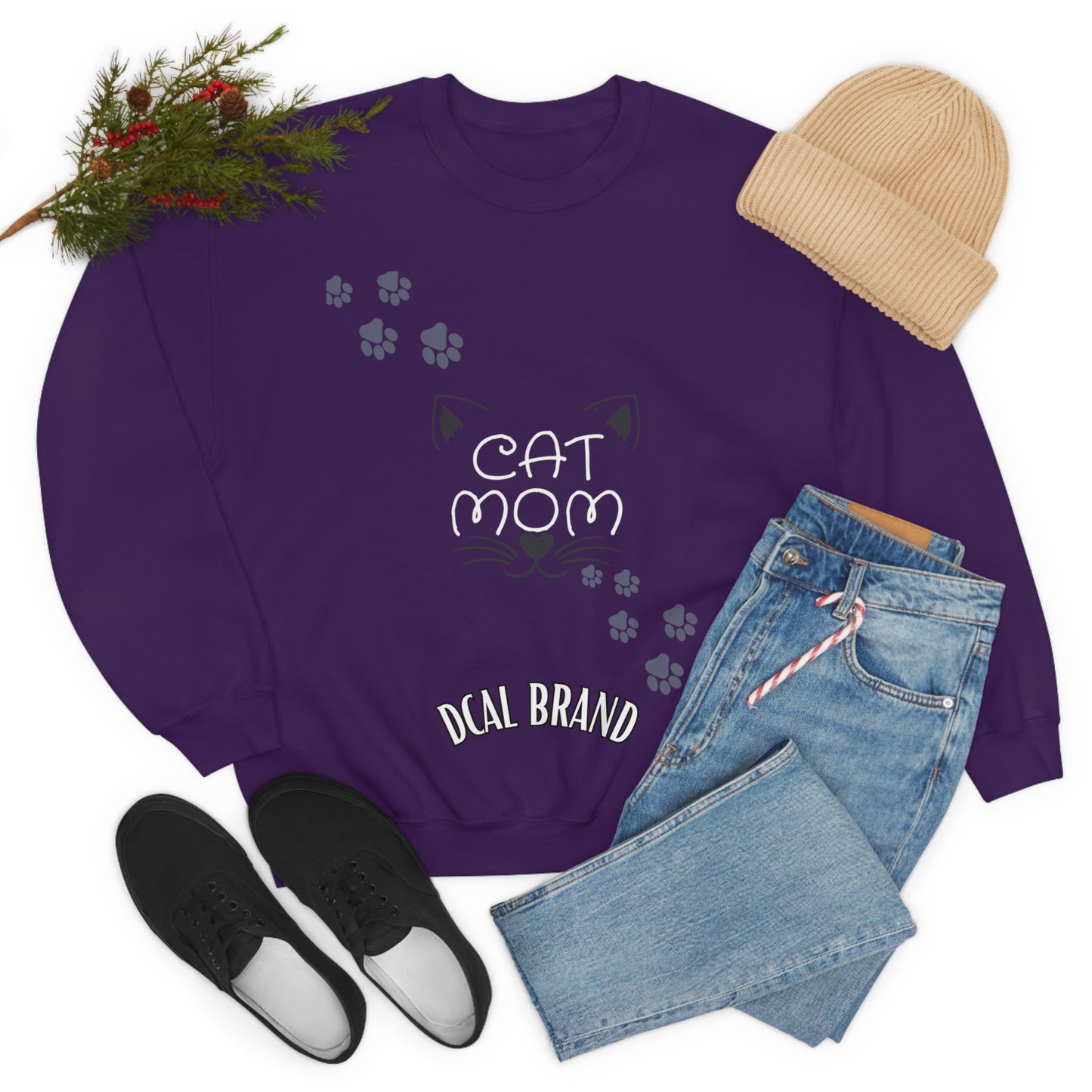 DCAL Meow Collection "Cat Mom" Unisex Heavy Blend™ Crewneck Sweatshirt