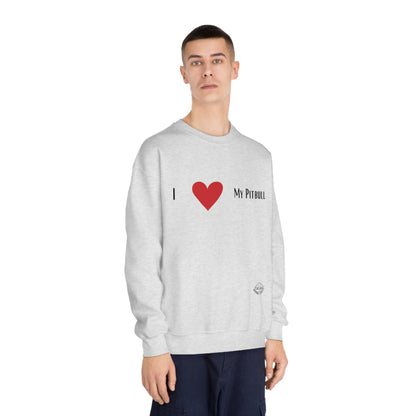 DCAL Graphic Tees "I Heart My PitBull" Unisex DryBlend® Crewneck Sweatshirt