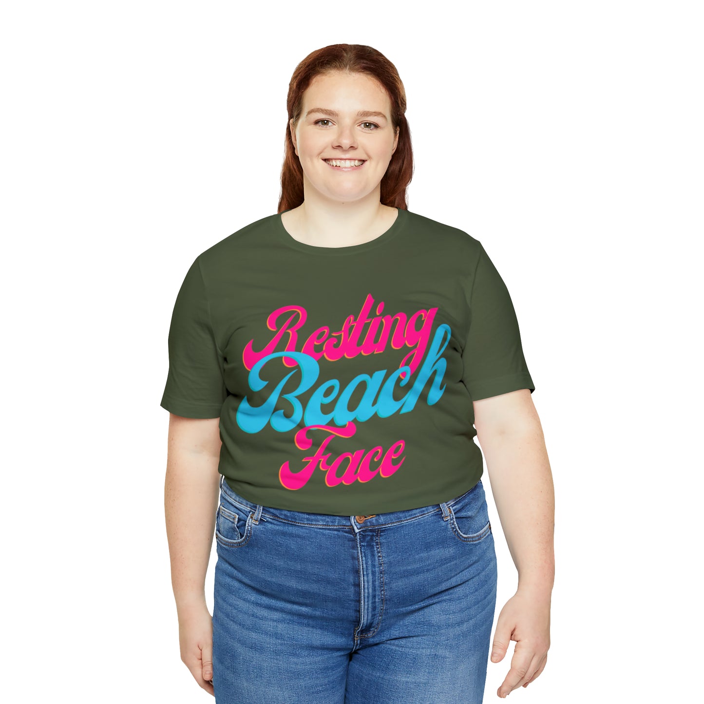 DCAL Beach Collection "Resting Beach Face" Unisex Jersey Short Sleeve Tee