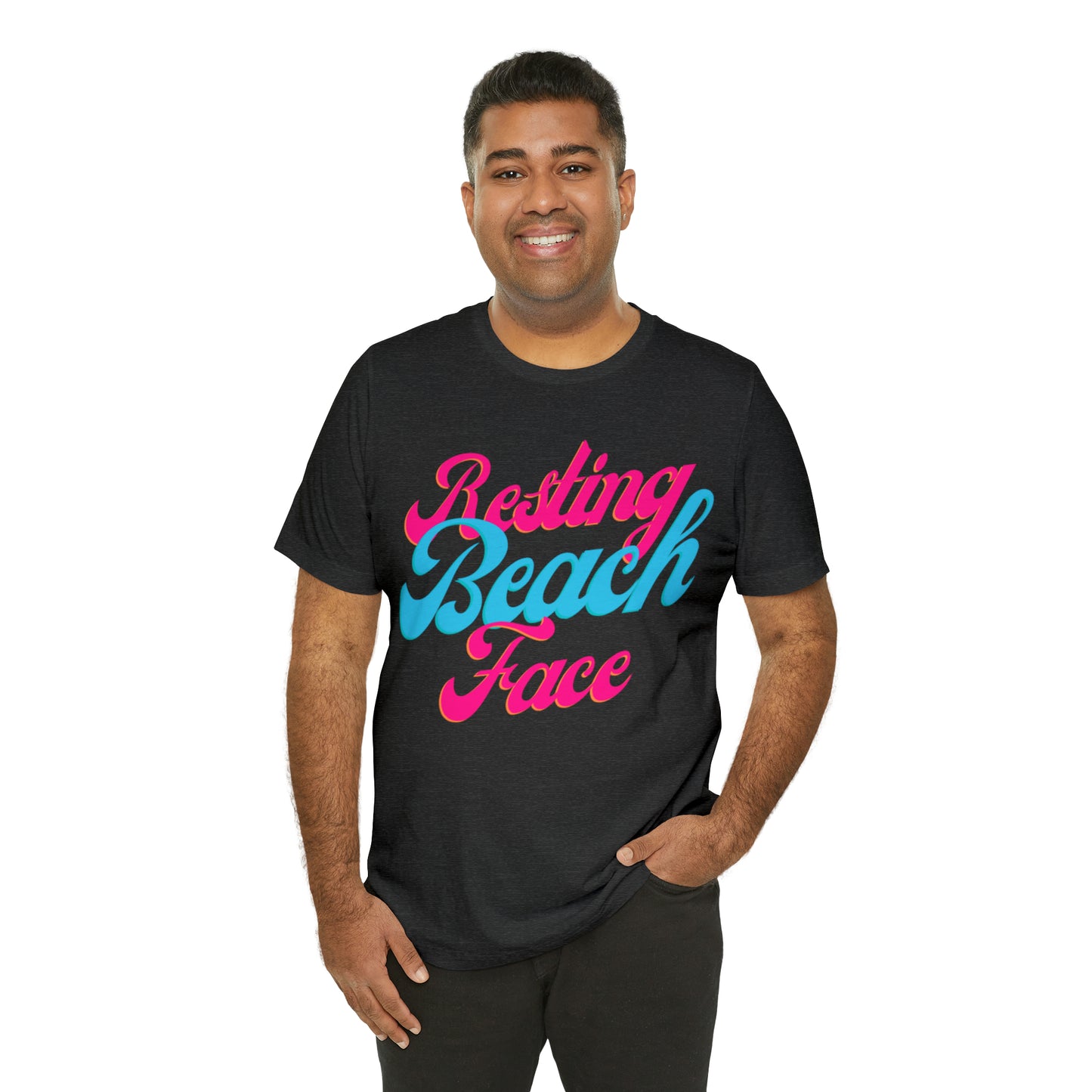 DCAL Beach Collection "Resting Beach Face" Unisex Jersey Short Sleeve Tee