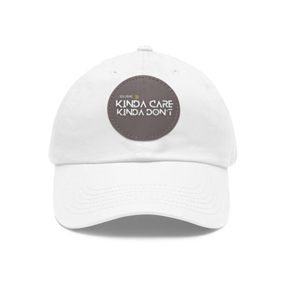 DCAL Brown Collection Accessories "Kinda Care, Kinda Don't" Hat with Leather Patch (Round)