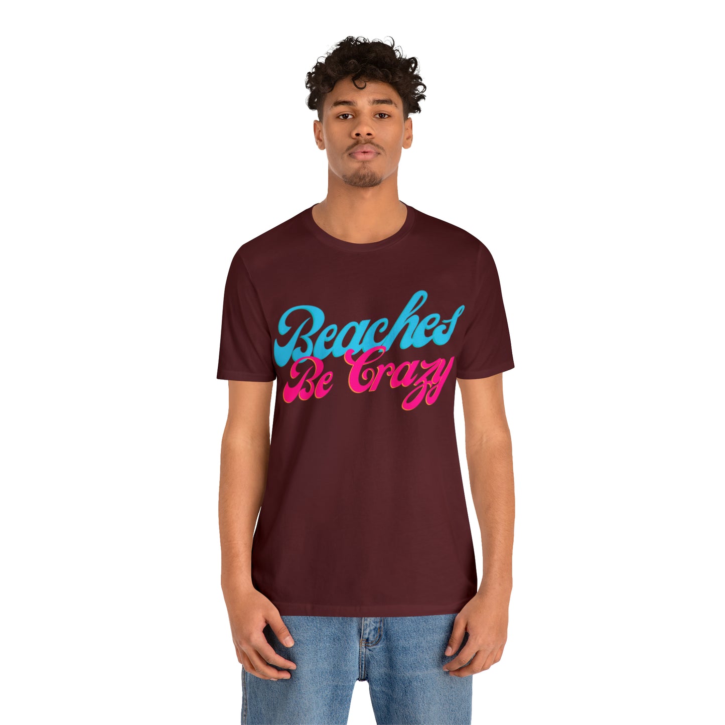 DCAL Beach Collection "Beaches Be Crazy' Unisex Jersey Short Sleeve Tee