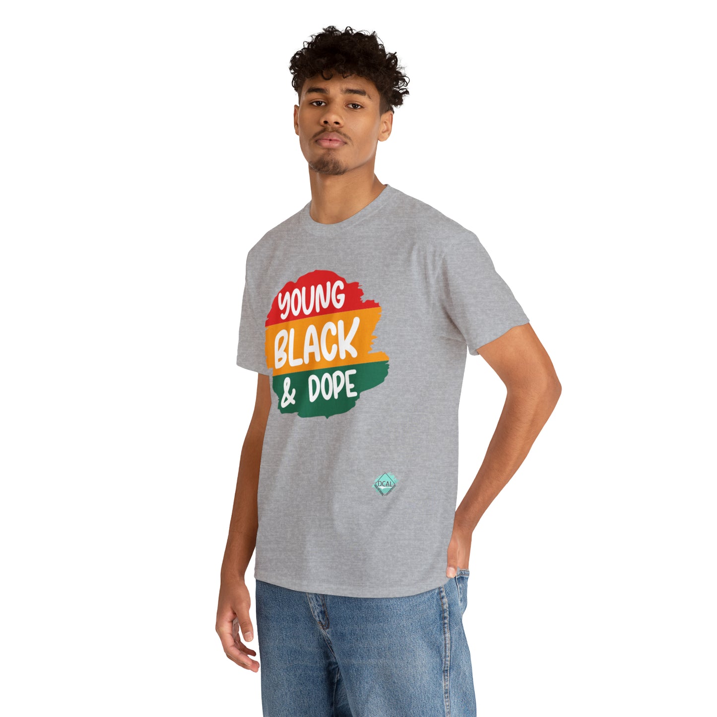 DCAL Juneteenth "Young Black and Dope" Unisex Heavy Cotton Tee