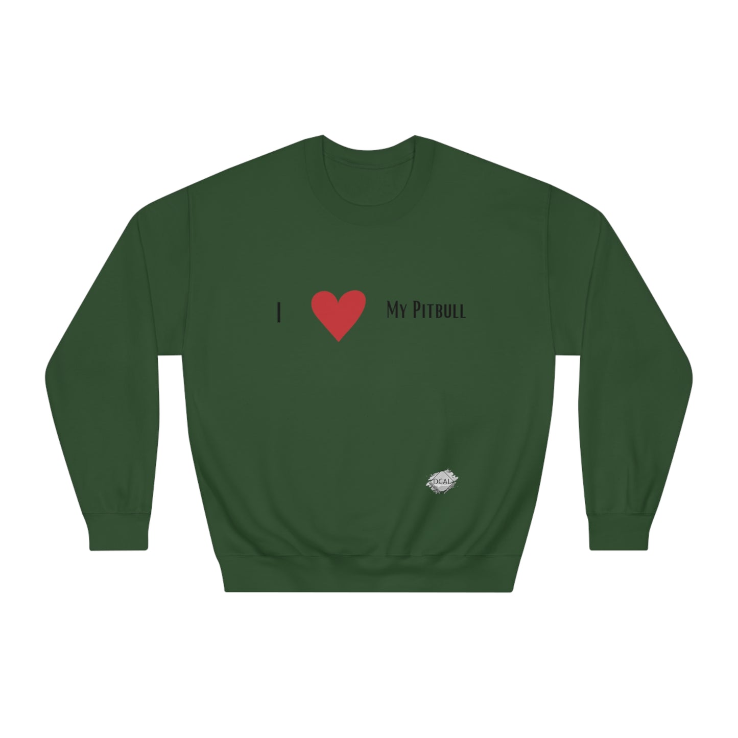 DCAL Graphic Tees "I Heart My PitBull" Unisex DryBlend® Crewneck Sweatshirt