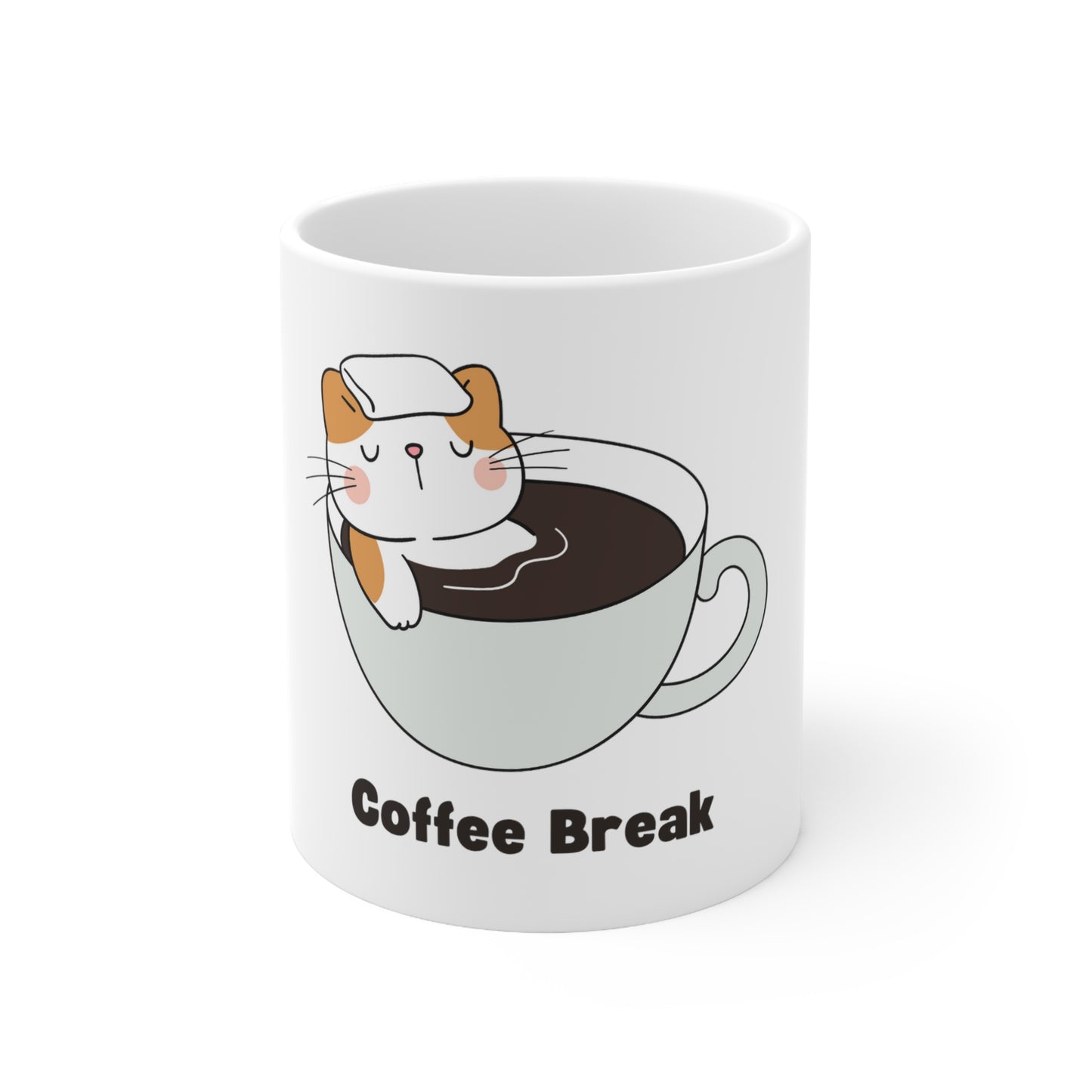 DCAL Meow Collection "Coffee Break" Ceramic Mug 11oz