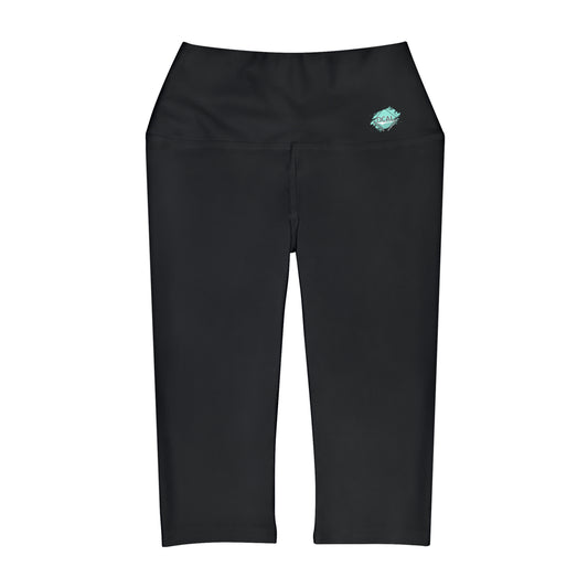 DCAL Black "Athletic Elegance" Yoga Capri Leggings