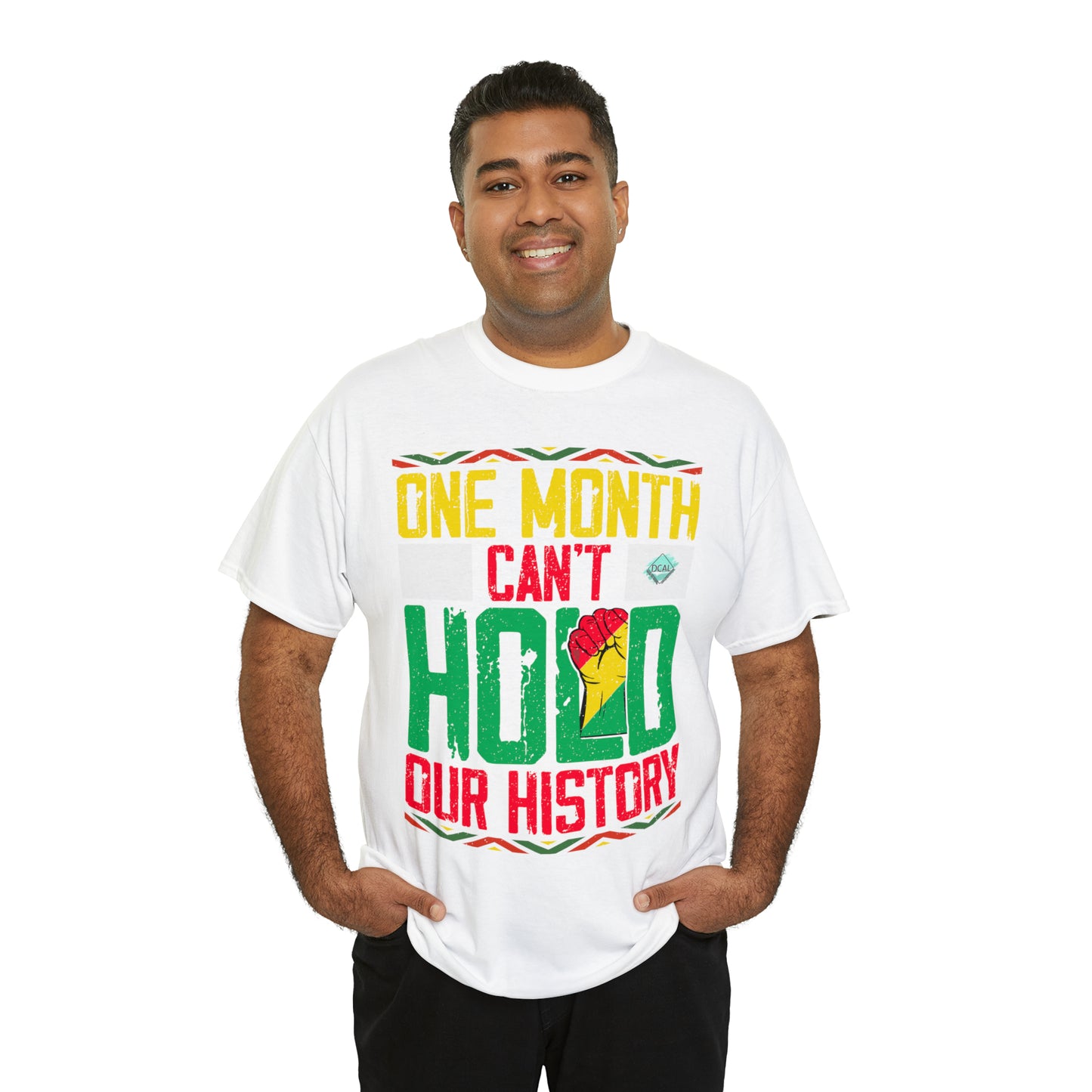 DCAL Juneteenth "Can't Hold Our History" Unisex Heavy Cotton Tee