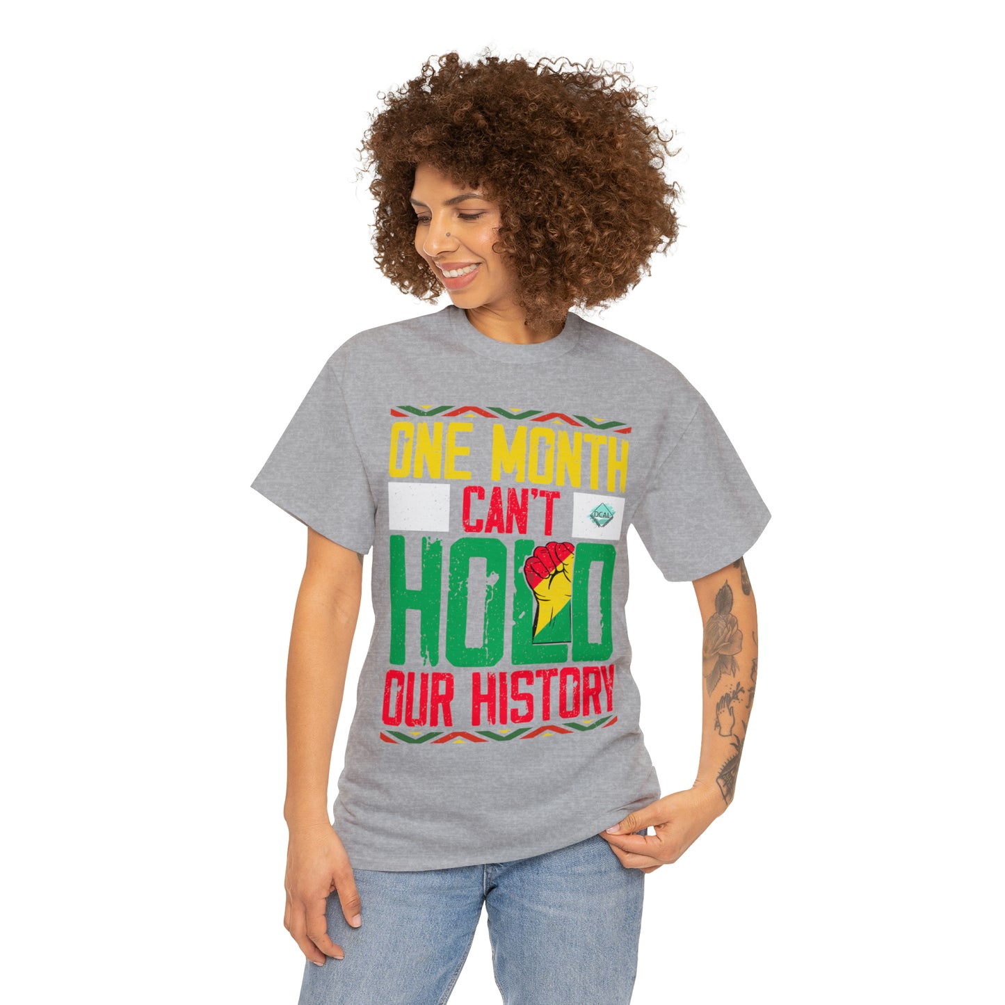 DCAL Juneteenth "Can't Hold Our History" Unisex Heavy Cotton Tee