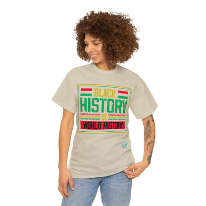 DCAL Juneteenth "World History" Unisex Heavy Cotton Tee