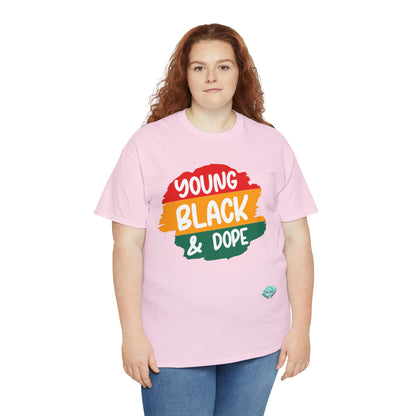 DCAL Juneteenth "Young Black and Dope" Unisex Heavy Cotton Tee