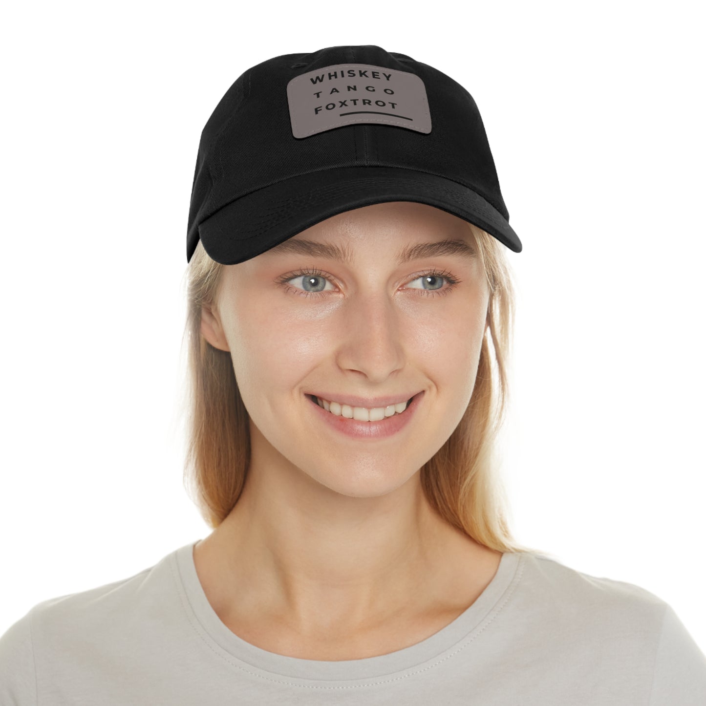 DCAL Accessories Dad Hat with Leather Patch (Rectangle)