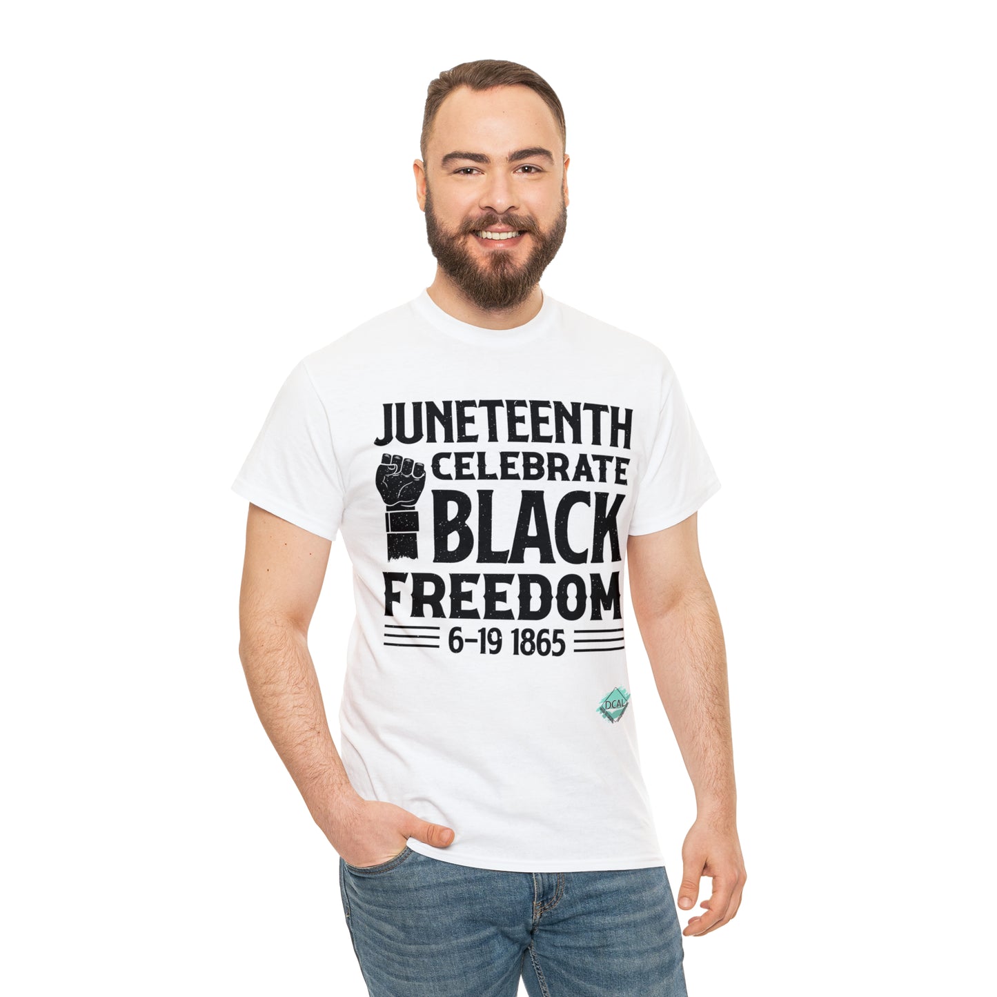 DCAL Juneteenth "Celebrate Freedom" Unisex Heavy Cotton Tee