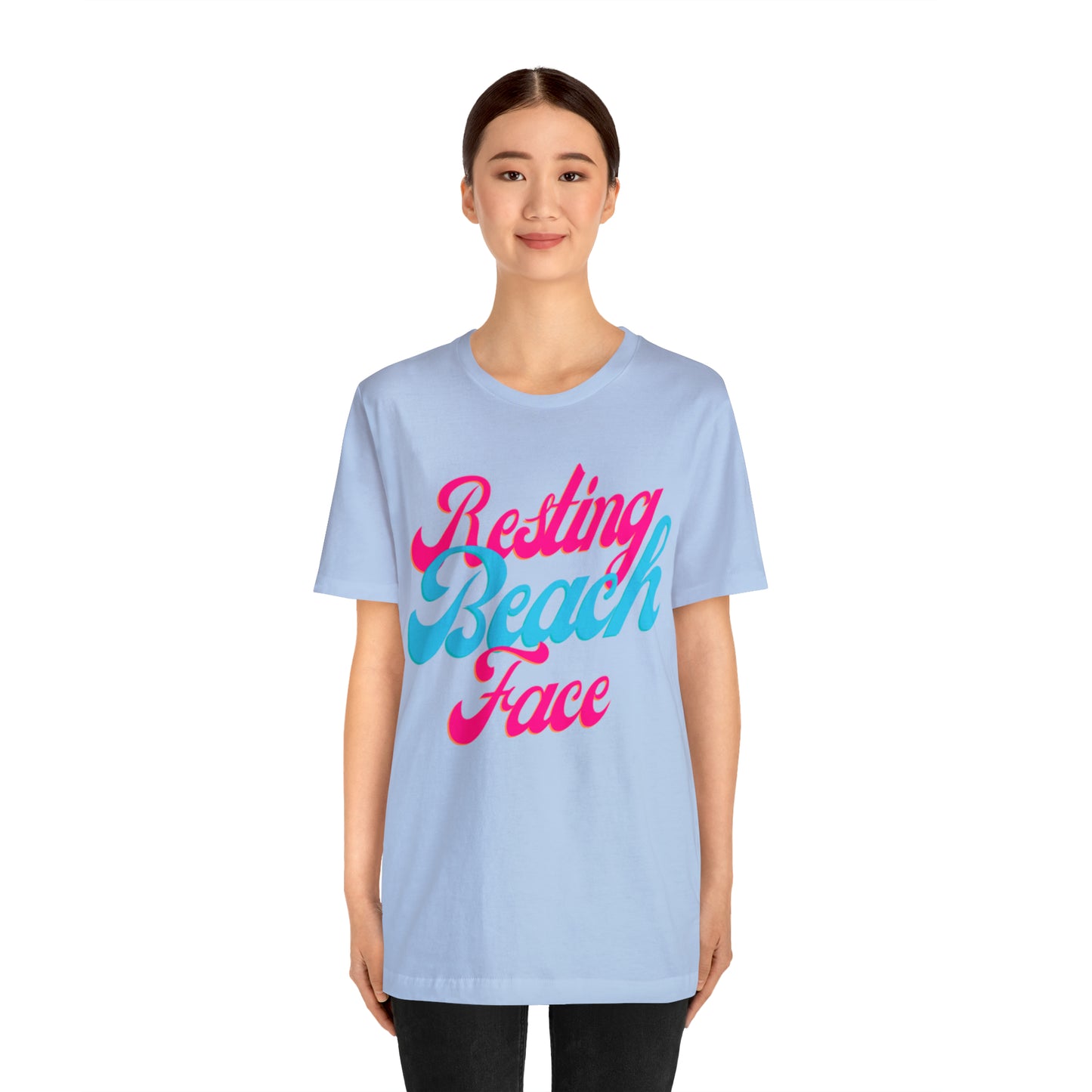 DCAL Beach Collection "Resting Beach Face" Unisex Jersey Short Sleeve Tee