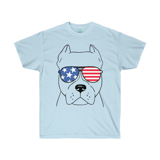 DCAL Pitbull Passion "Pitbull Glasses" Unisex Ultra Cotton Tee