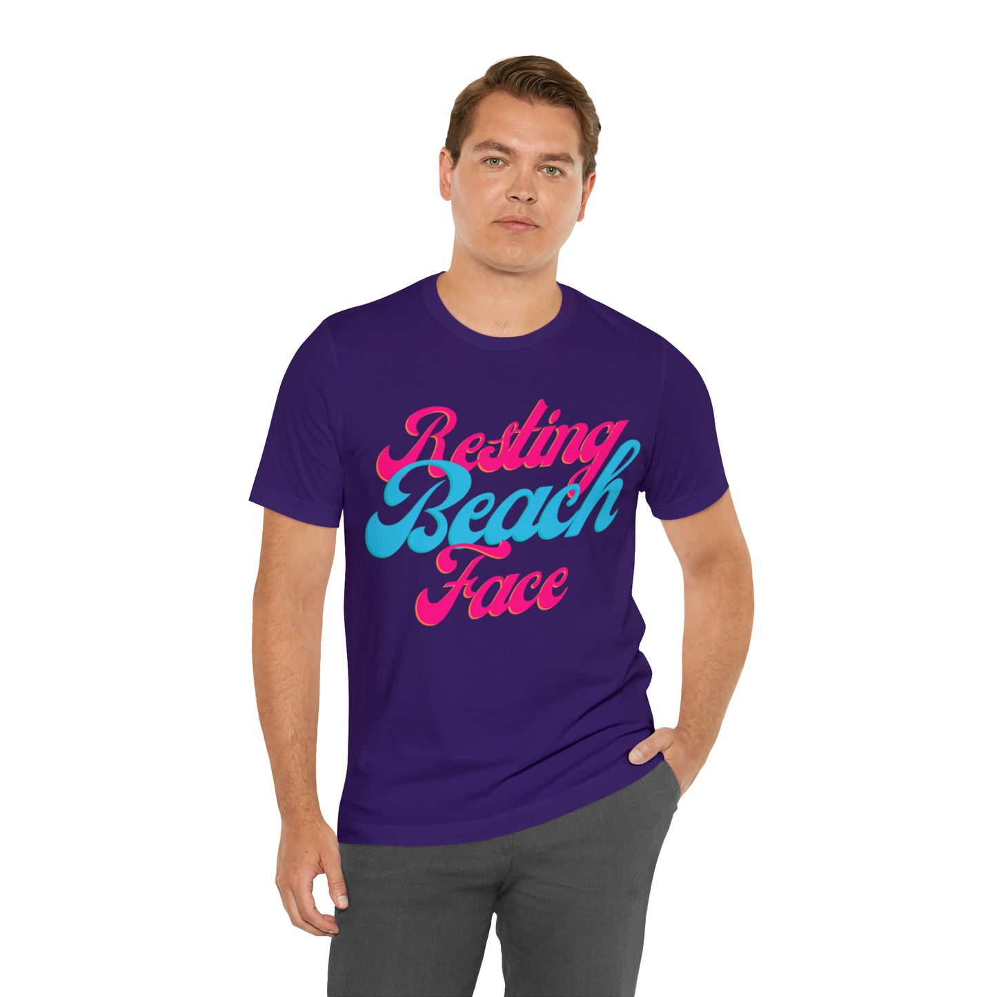 DCAL Beach Collection "Resting Beach Face" Unisex Jersey Short Sleeve Tee