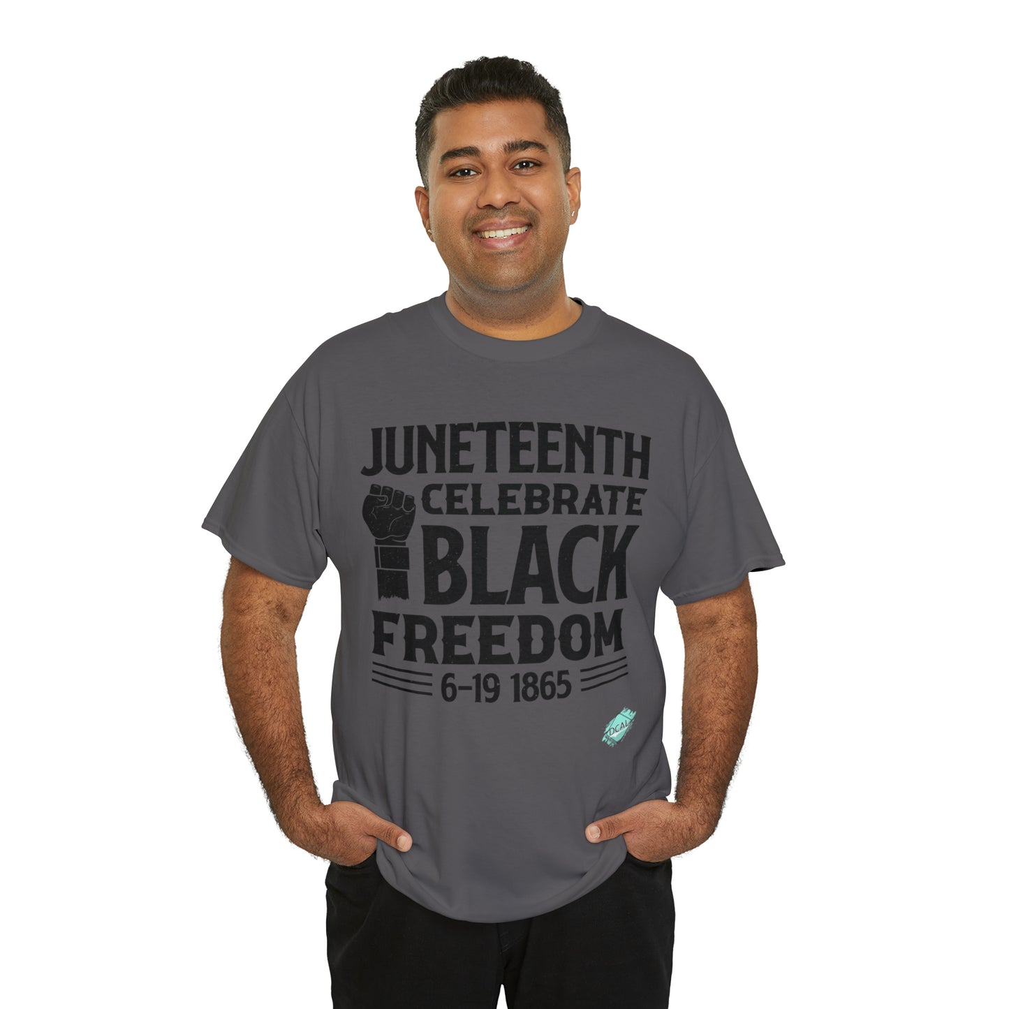 DCAL Juneteenth "Celebrate Freedom" Unisex Heavy Cotton Tee