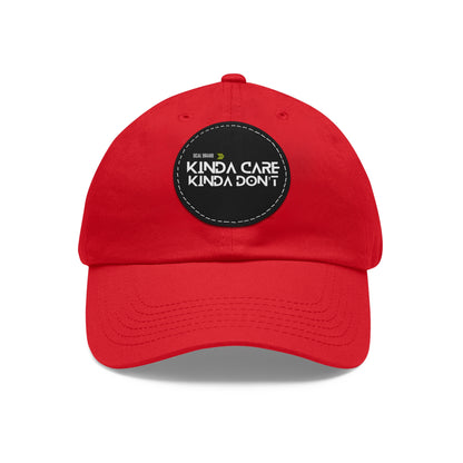 DCAL Brown Collection Accessories "Kinda Care, Kinda Don't" Hat with Leather Patch (Round)