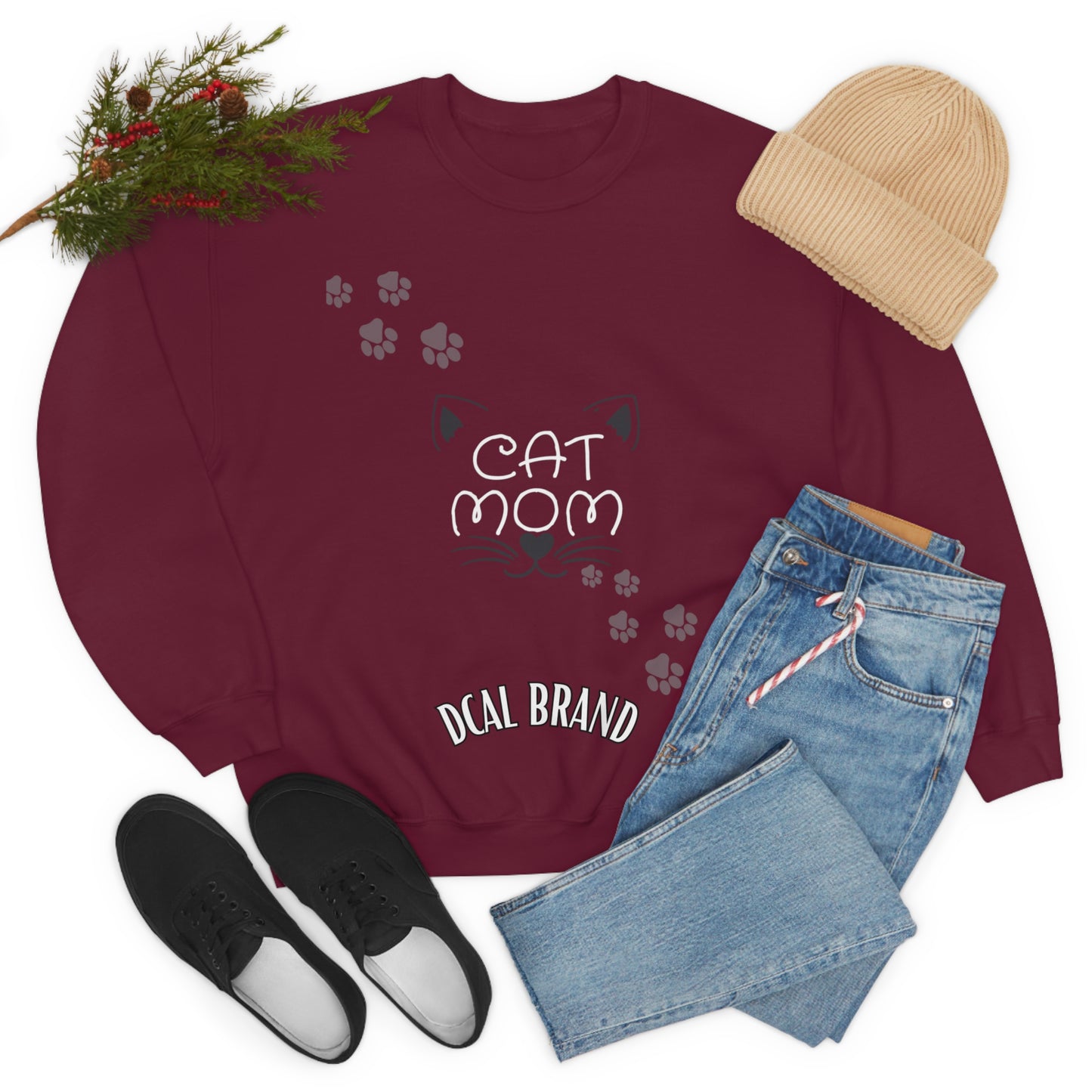 DCAL Meow Collection "Cat Mom" Unisex Heavy Blend™ Crewneck Sweatshirt