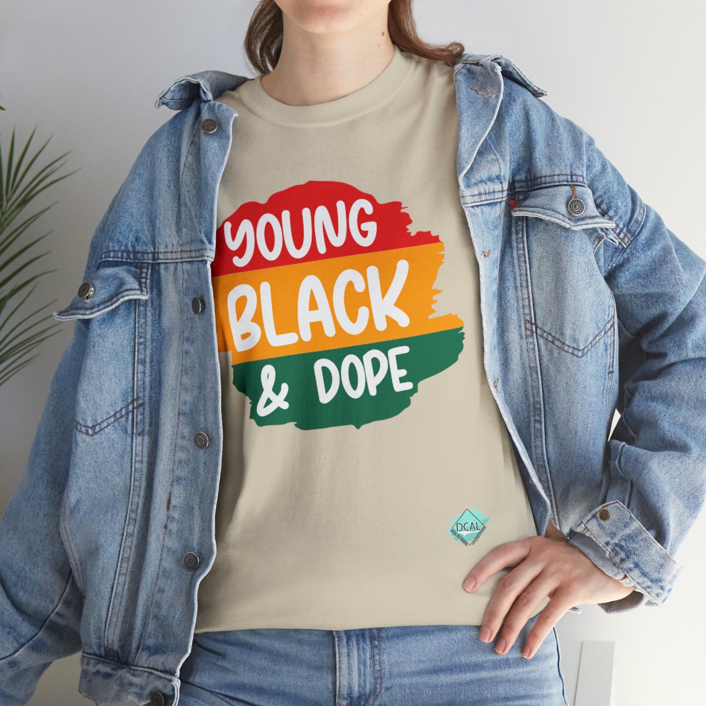 DCAL Juneteenth "Young Black and Dope" Unisex Heavy Cotton Tee