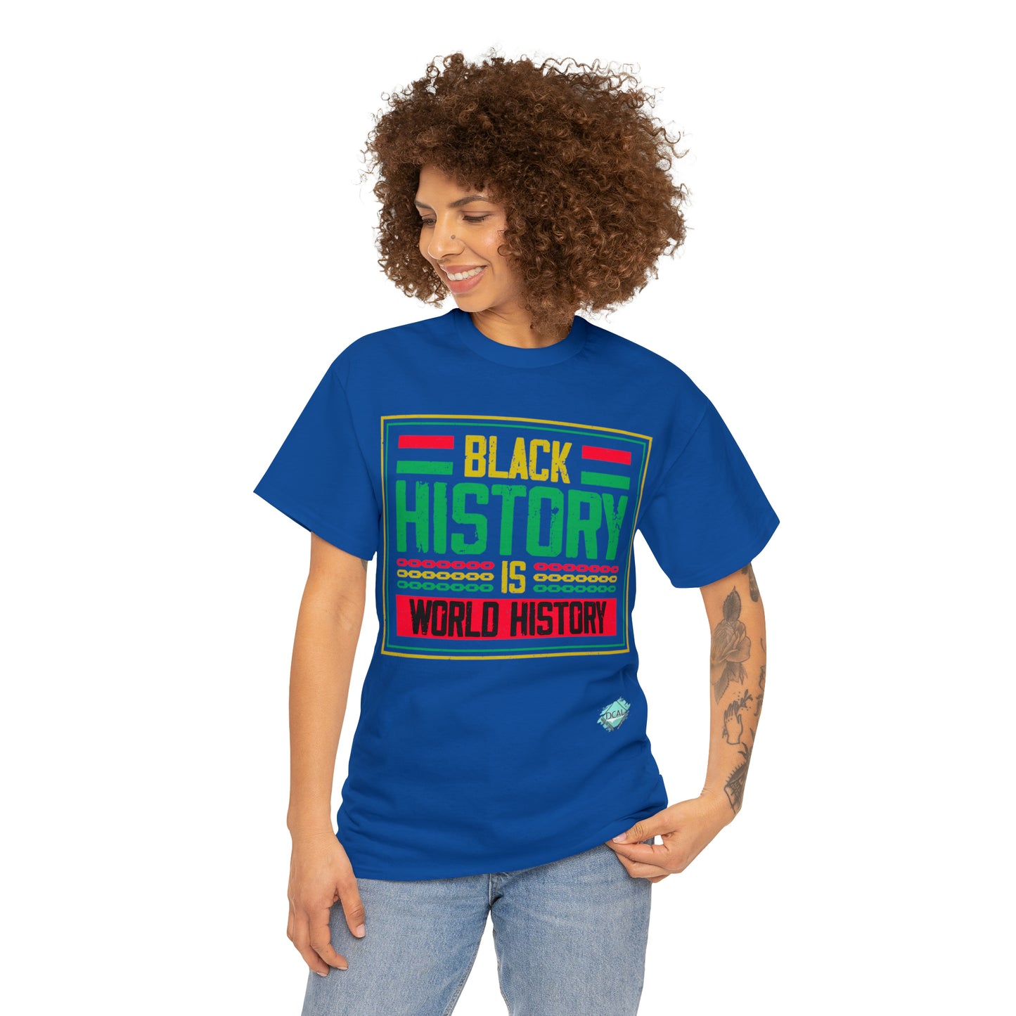 DCAL Juneteenth "World History" Unisex Heavy Cotton Tee