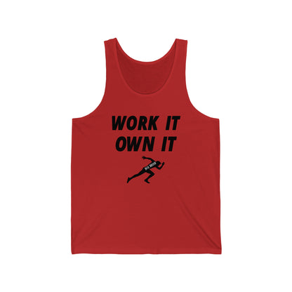 DCAL Athletic Elegance  "Work It Own It" Unisex Jersey Tank