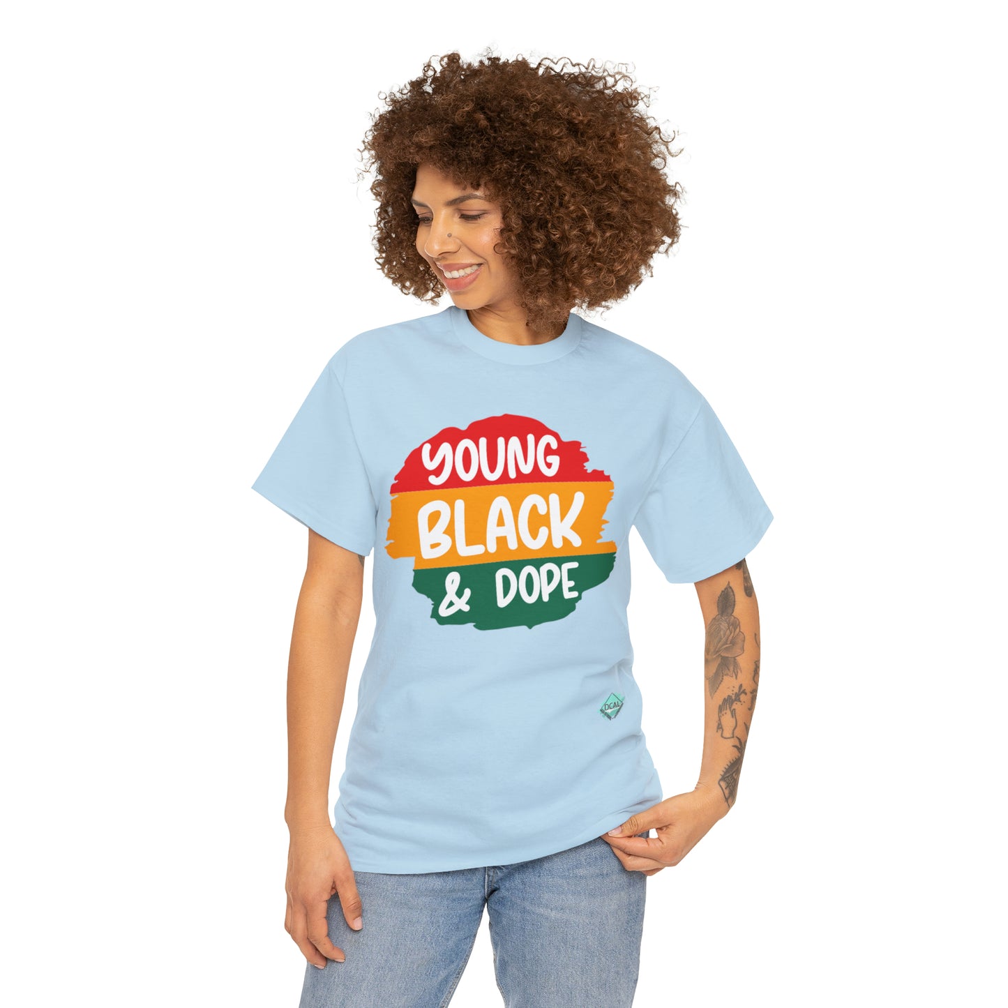 DCAL Juneteenth "Young Black and Dope" Unisex Heavy Cotton Tee