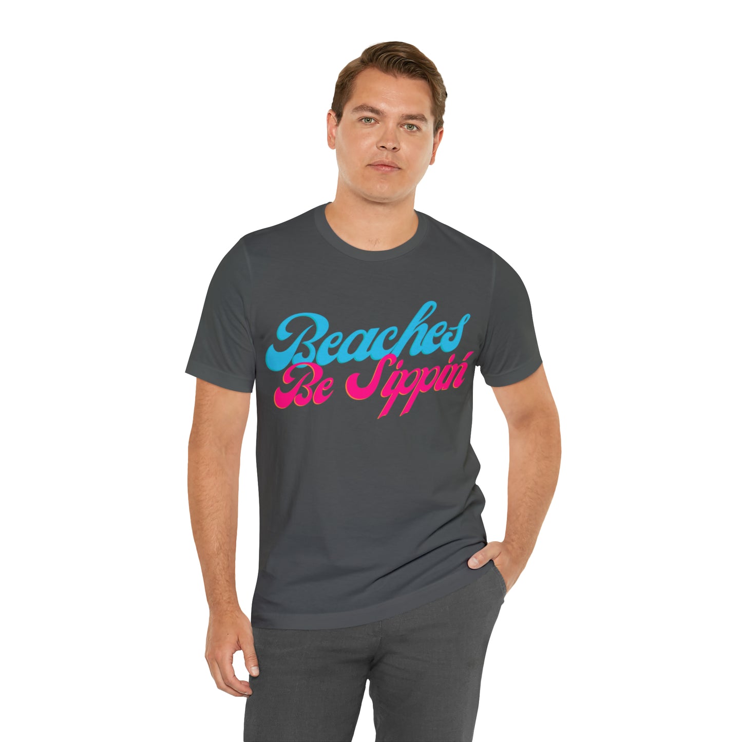 DCAL Beach Collection "Beaches be Sippin" Unisex Jersey Short Sleeve Tee