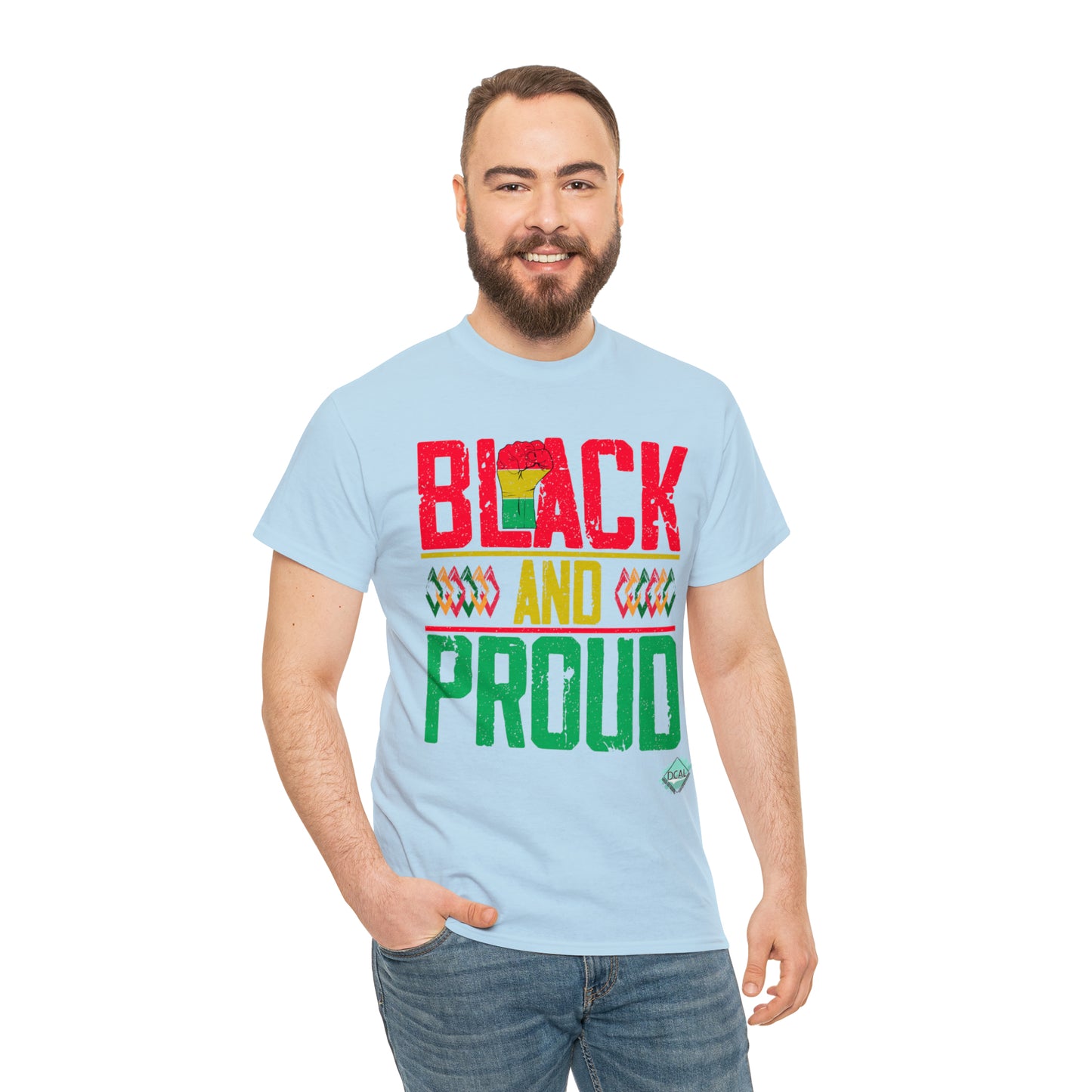 DCAL Juneteenth "Black and Proud" Unisex Heavy Cotton Tee