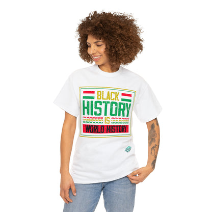 DCAL Juneteenth "World History" Unisex Heavy Cotton Tee