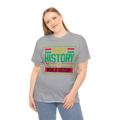 DCAL Juneteenth "World History" Unisex Heavy Cotton Tee