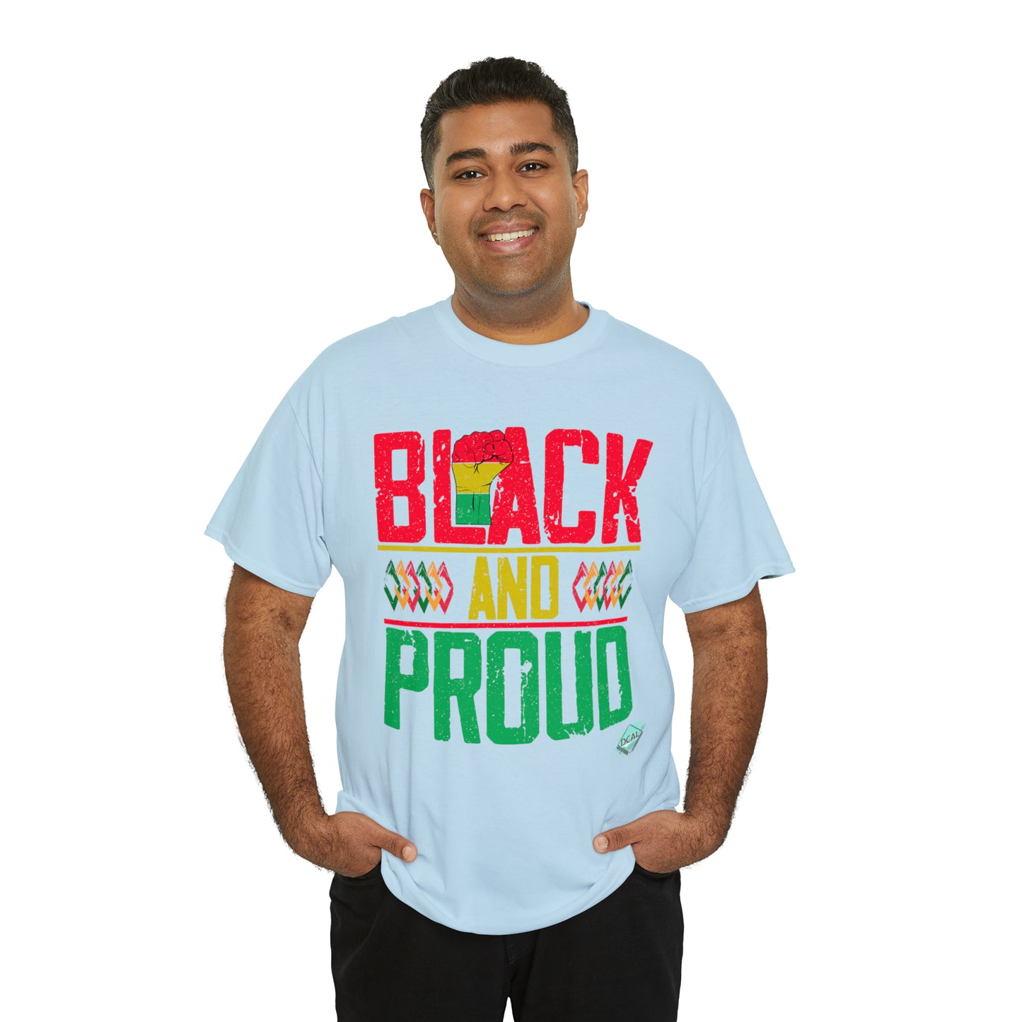 DCAL Juneteenth "Black and Proud" Unisex Heavy Cotton Tee