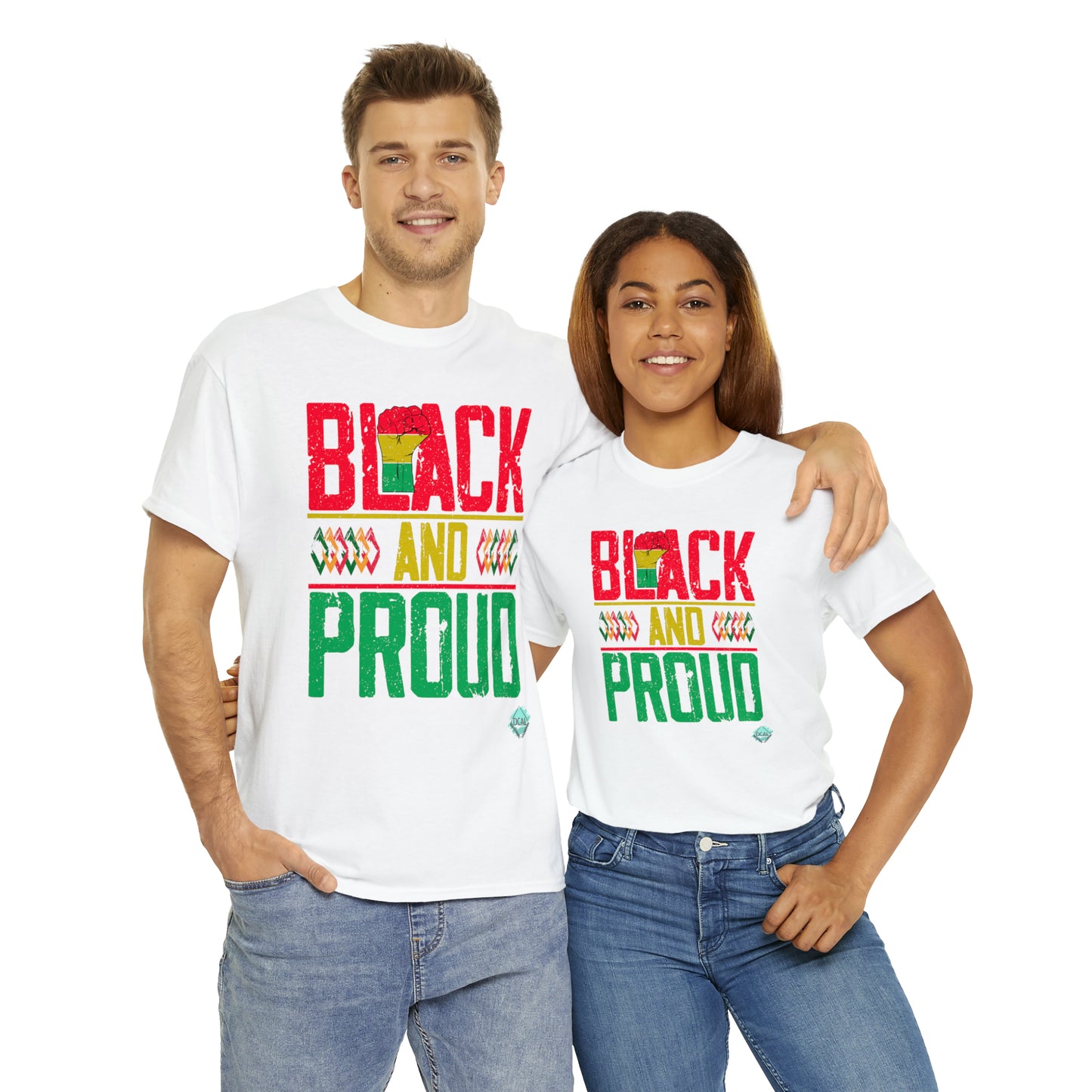 DCAL Juneteenth "Black and Proud" Unisex Heavy Cotton Tee