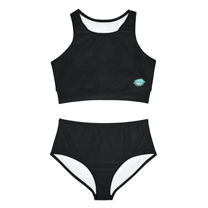 DCAL Swimwear "Black" Sporty Bikini Set