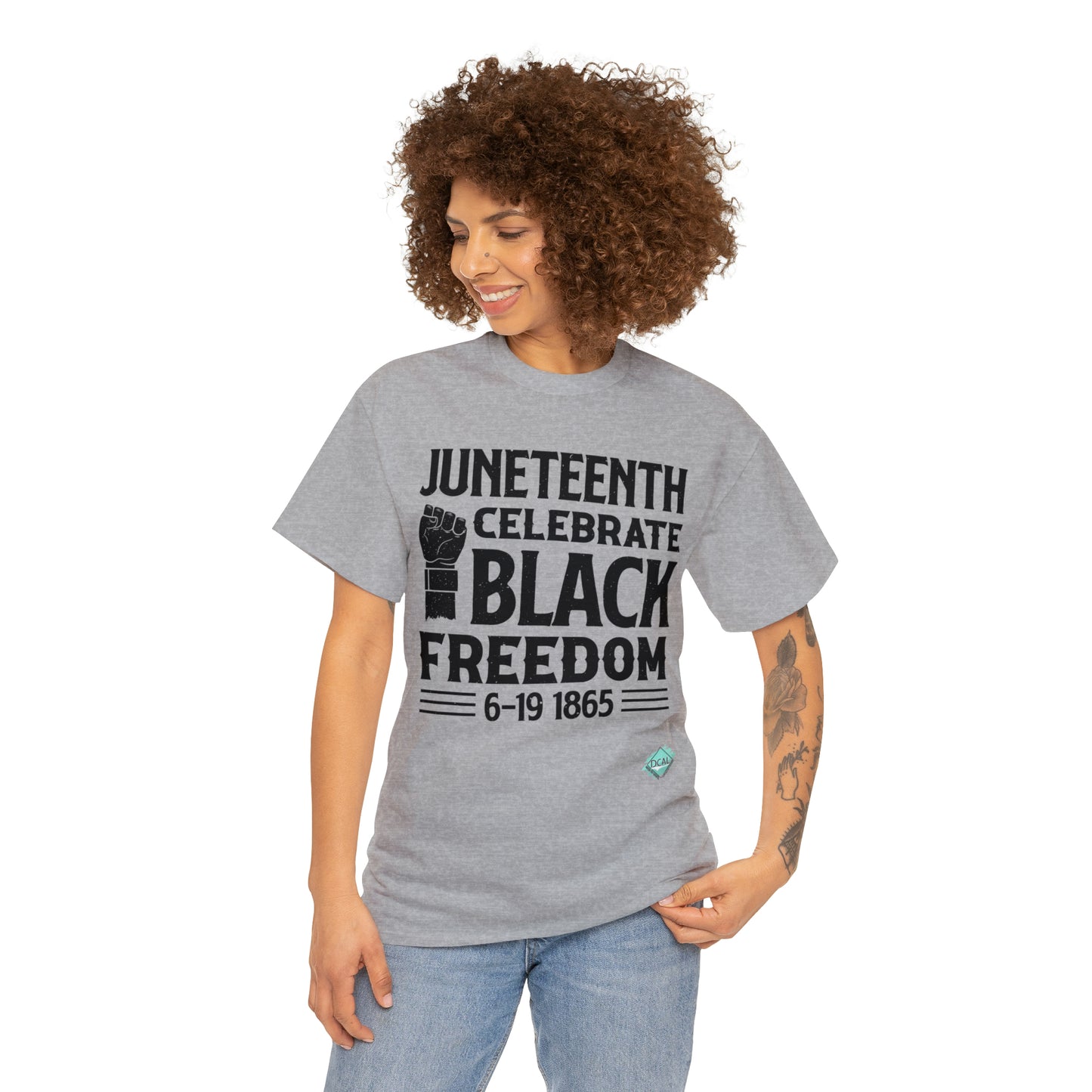 DCAL Juneteenth "Celebrate Freedom" Unisex Heavy Cotton Tee