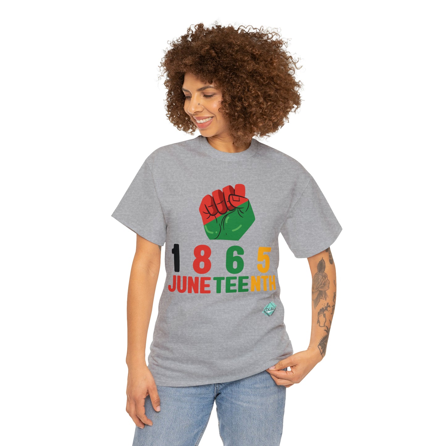 DCAL Juneteenth "1865 Fist" Unisex Heavy Cotton Tee