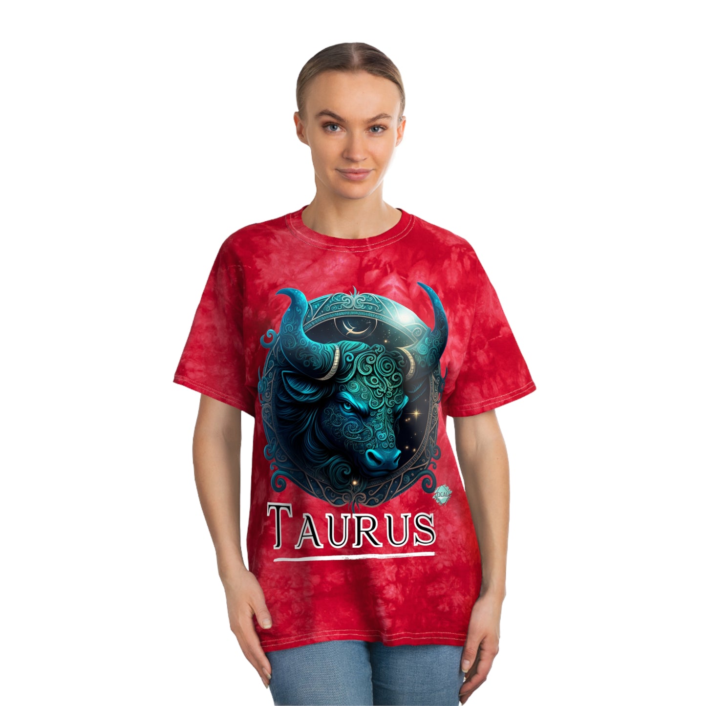 DCAL Zodiac Collection "Taurus" Tie-Dye Tee, Crystal