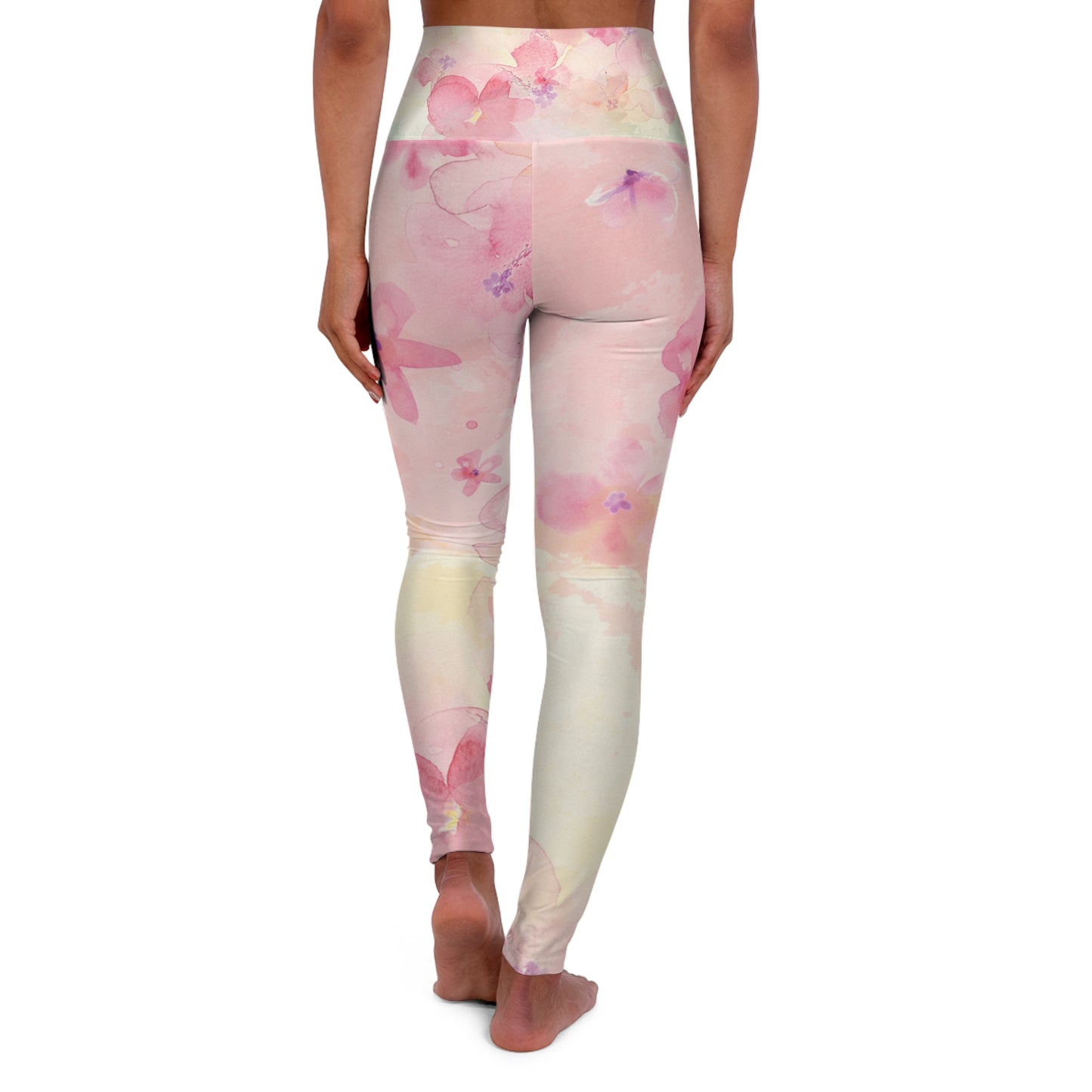 DCAL Athletic Elegance "Purple and Pink" High Waisted Yoga Leggings