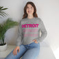 DCAL Downtown Diaries "Pink Detroit" Unisex Heavy Blend™ Crewneck Sweatshirt