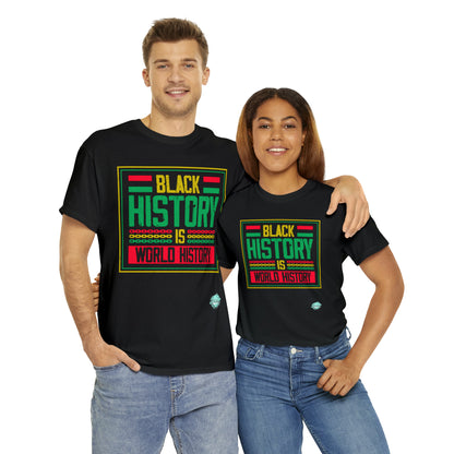 DCAL Juneteenth "World History" Unisex Heavy Cotton Tee