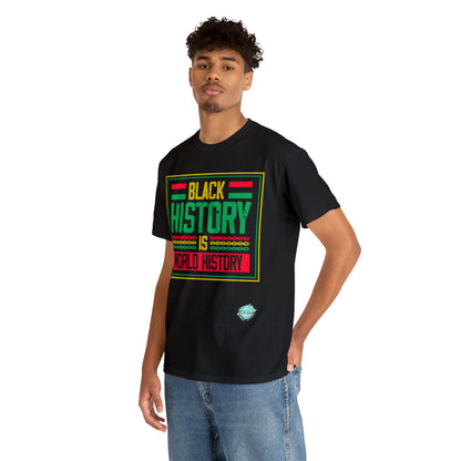 DCAL Juneteenth "World History" Unisex Heavy Cotton Tee