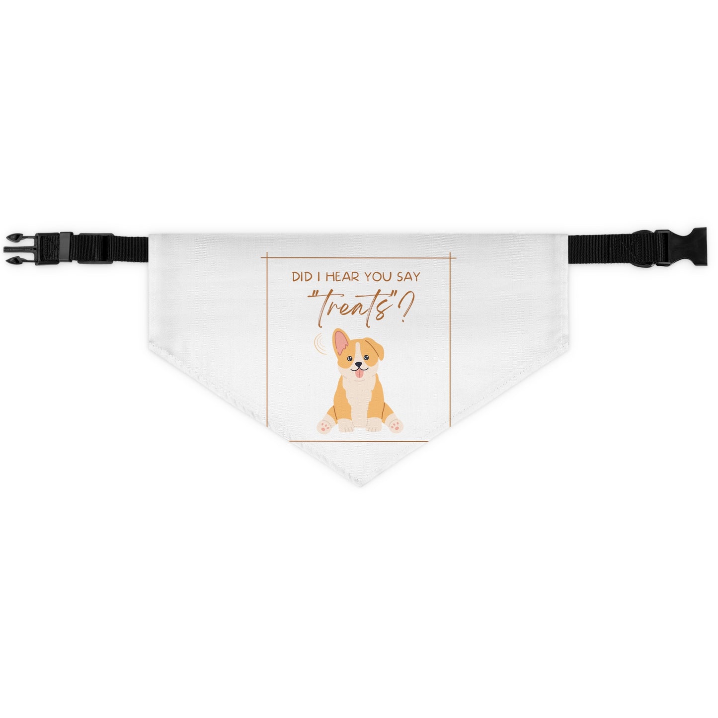 DCAL Paws and Posh " Did I hear you say treats?" Pet Bandana Collar