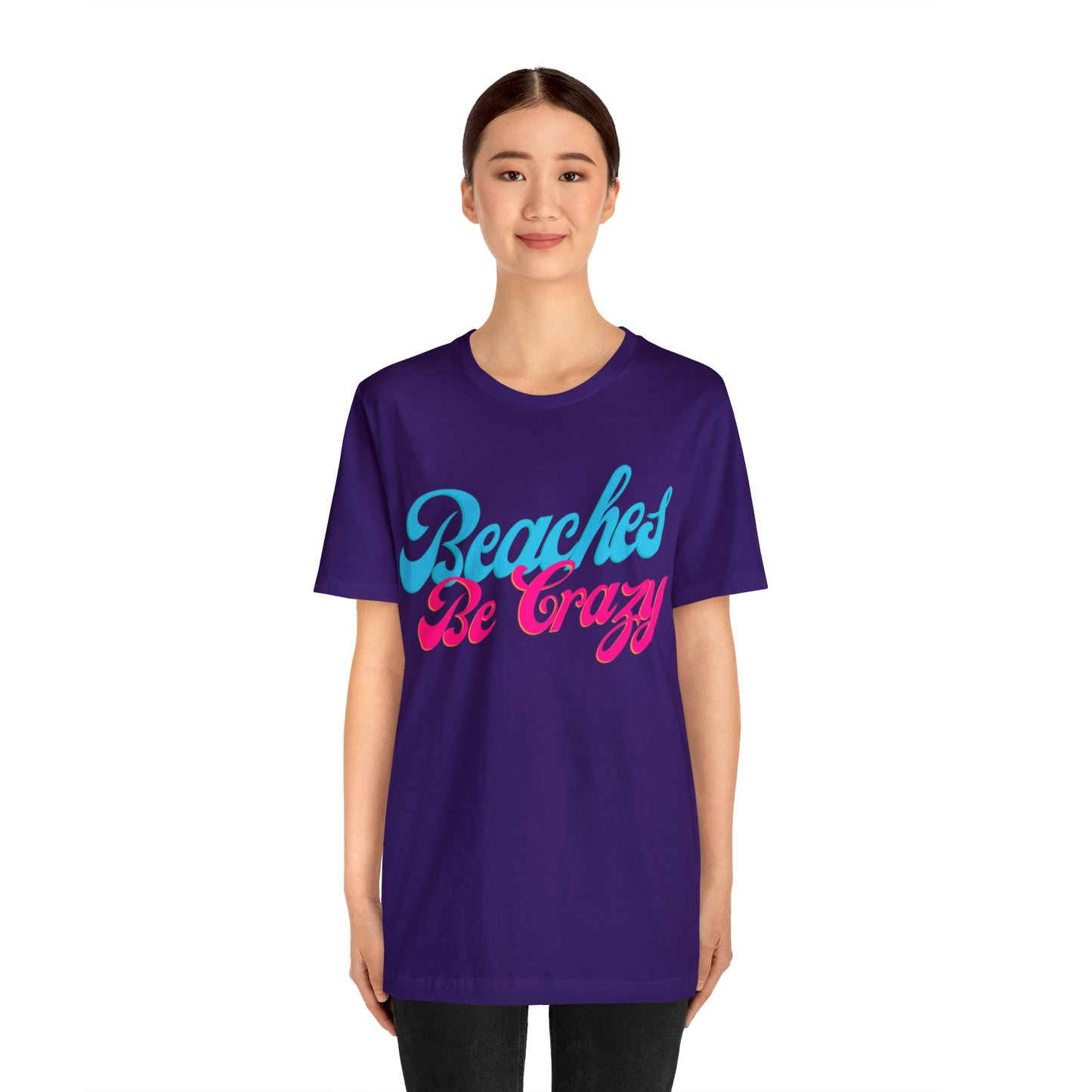 DCAL Beach Collection "Beaches Be Crazy' Unisex Jersey Short Sleeve Tee