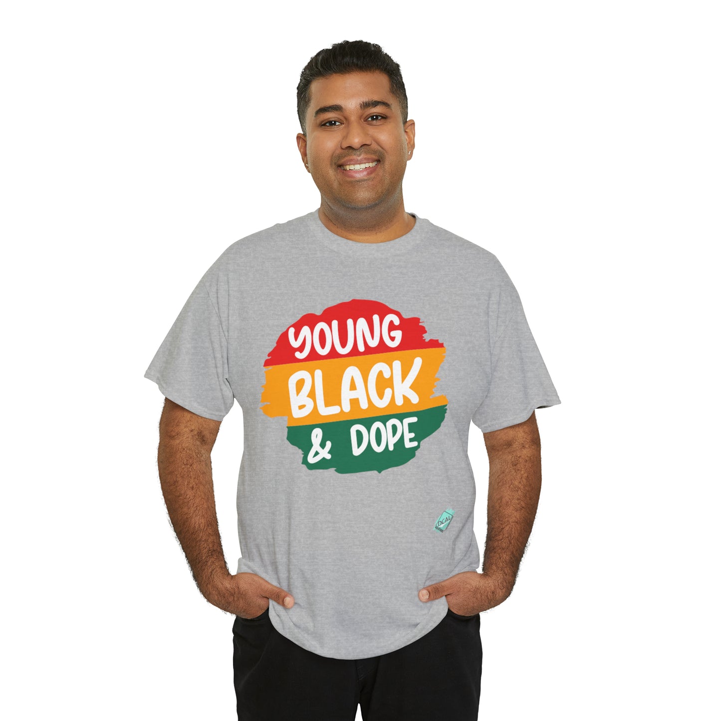 DCAL Juneteenth "Young Black and Dope" Unisex Heavy Cotton Tee