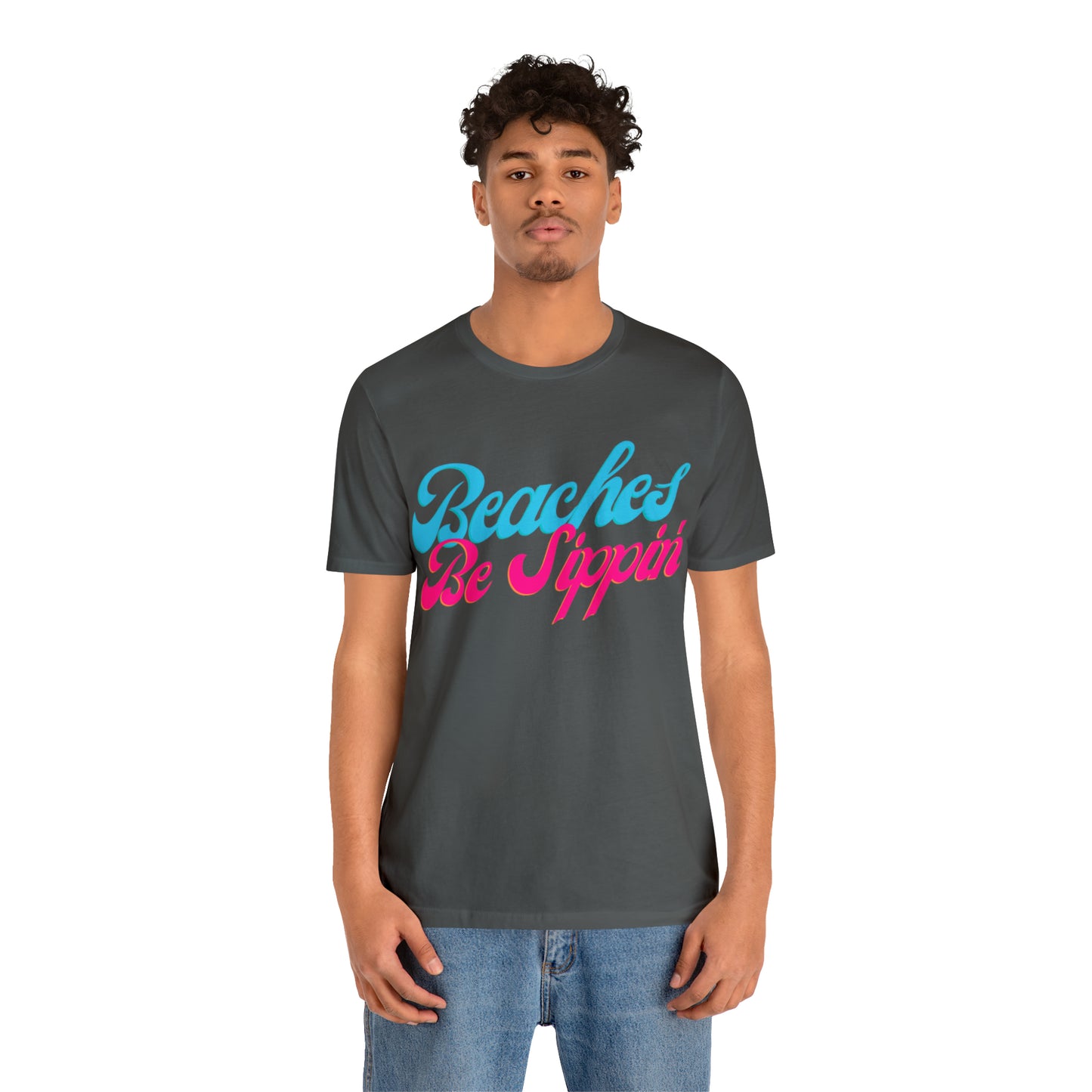 DCAL Beach Collection "Beaches be Sippin" Unisex Jersey Short Sleeve Tee