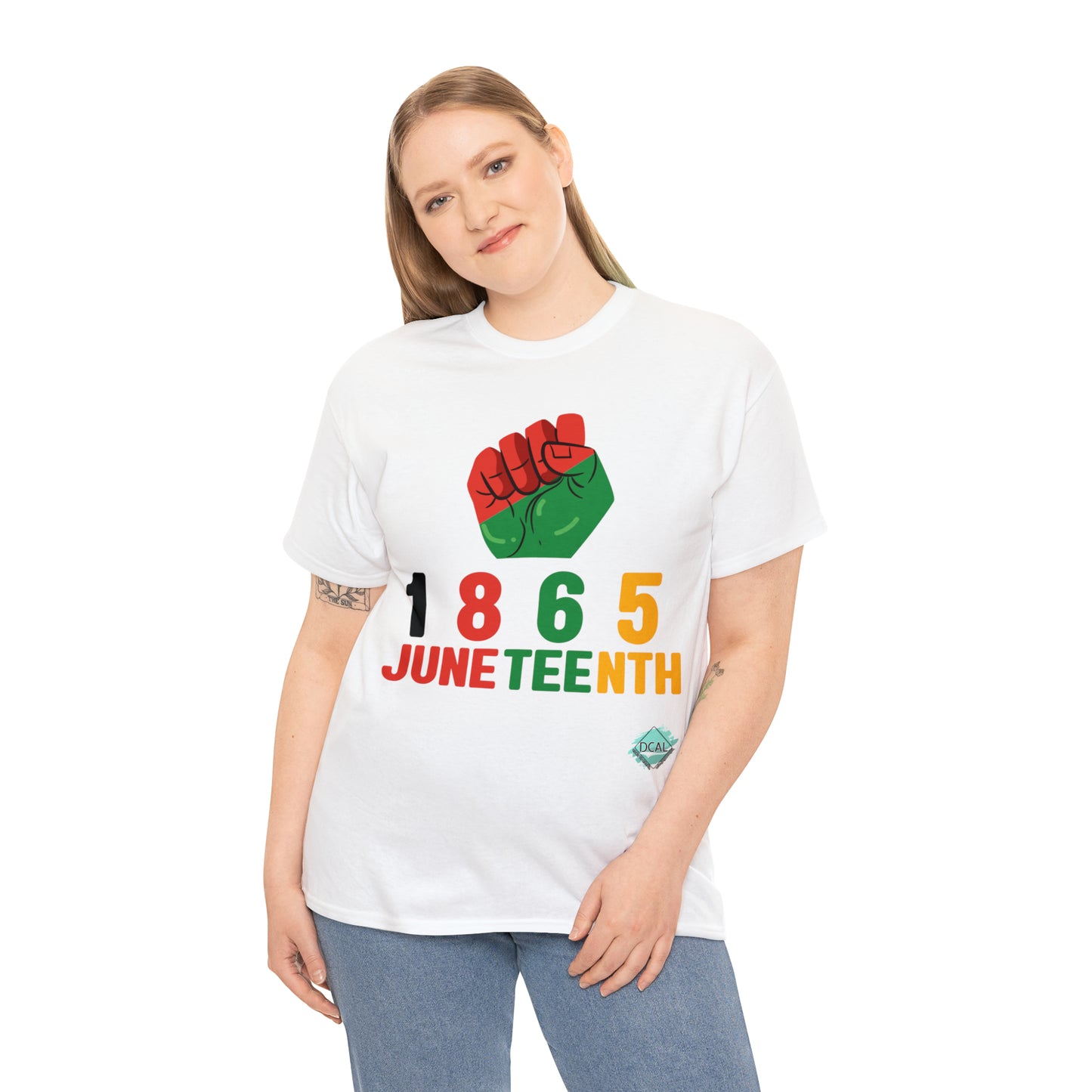 DCAL Juneteenth "1865 Fist" Unisex Heavy Cotton Tee