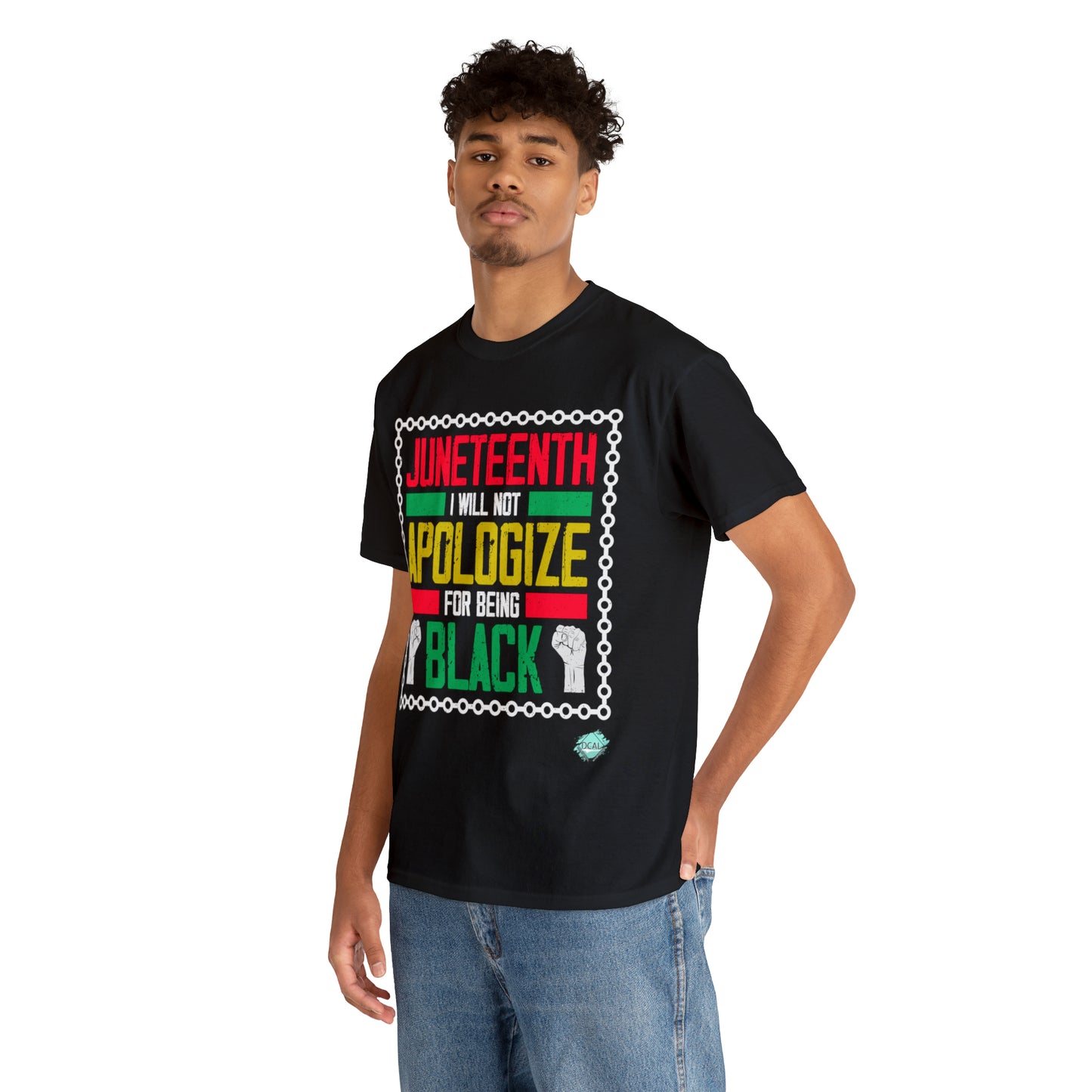 DCAL Juneteenth "Will Not Apologize" Unisex Heavy Cotton Tee